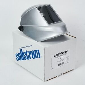 Sellstrom Trident Welding Helmet Unisex Silver 41211 Fixed Front Ratchet Plastic